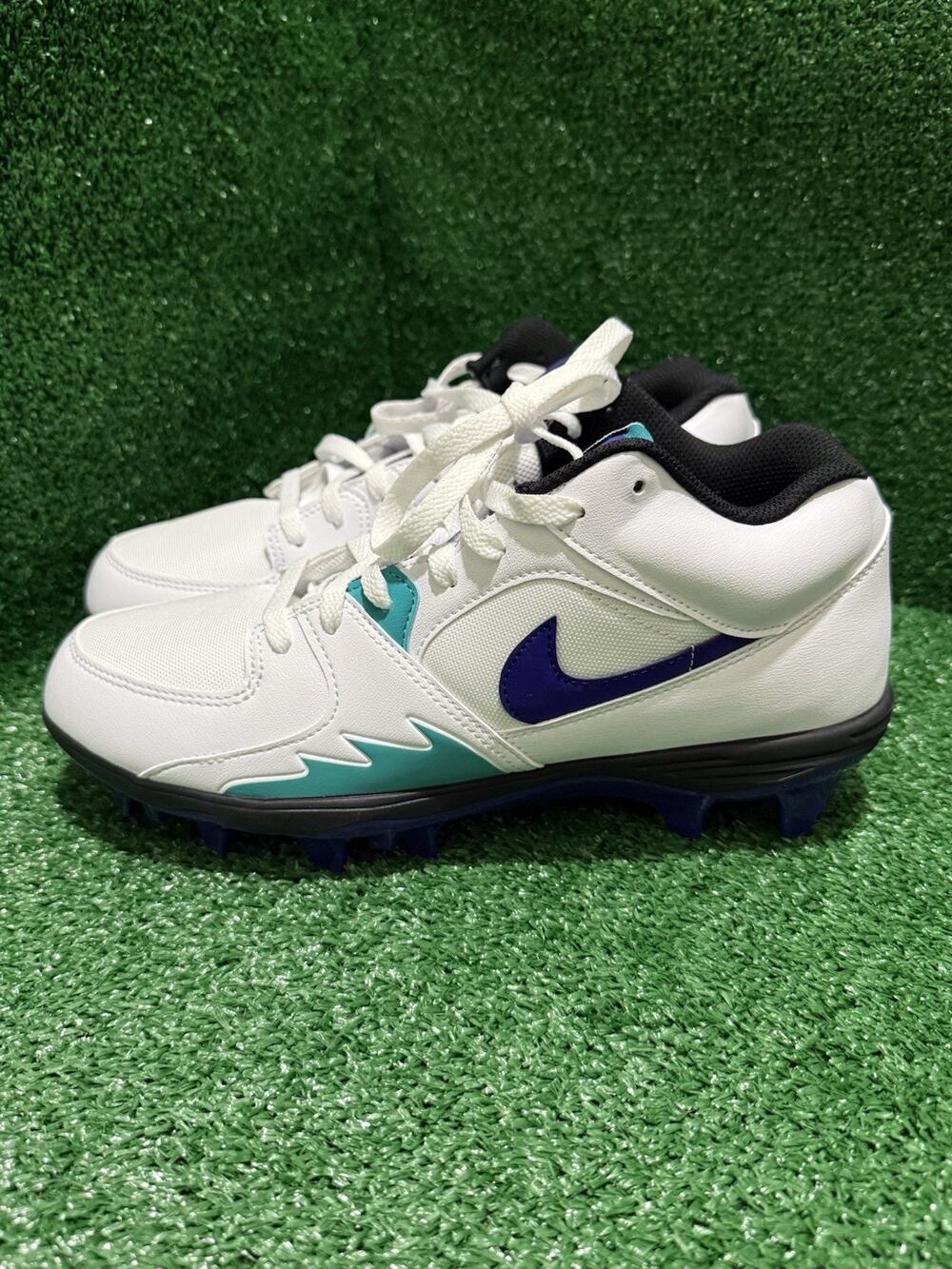 Jordan Stadium 90 Low TD Men’s 10.5 White Grape Football Cleats HQ0210-105